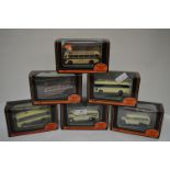 Six Diecast Models of Buses