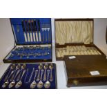 4 Cased Sets of Silver Plated Cutlery