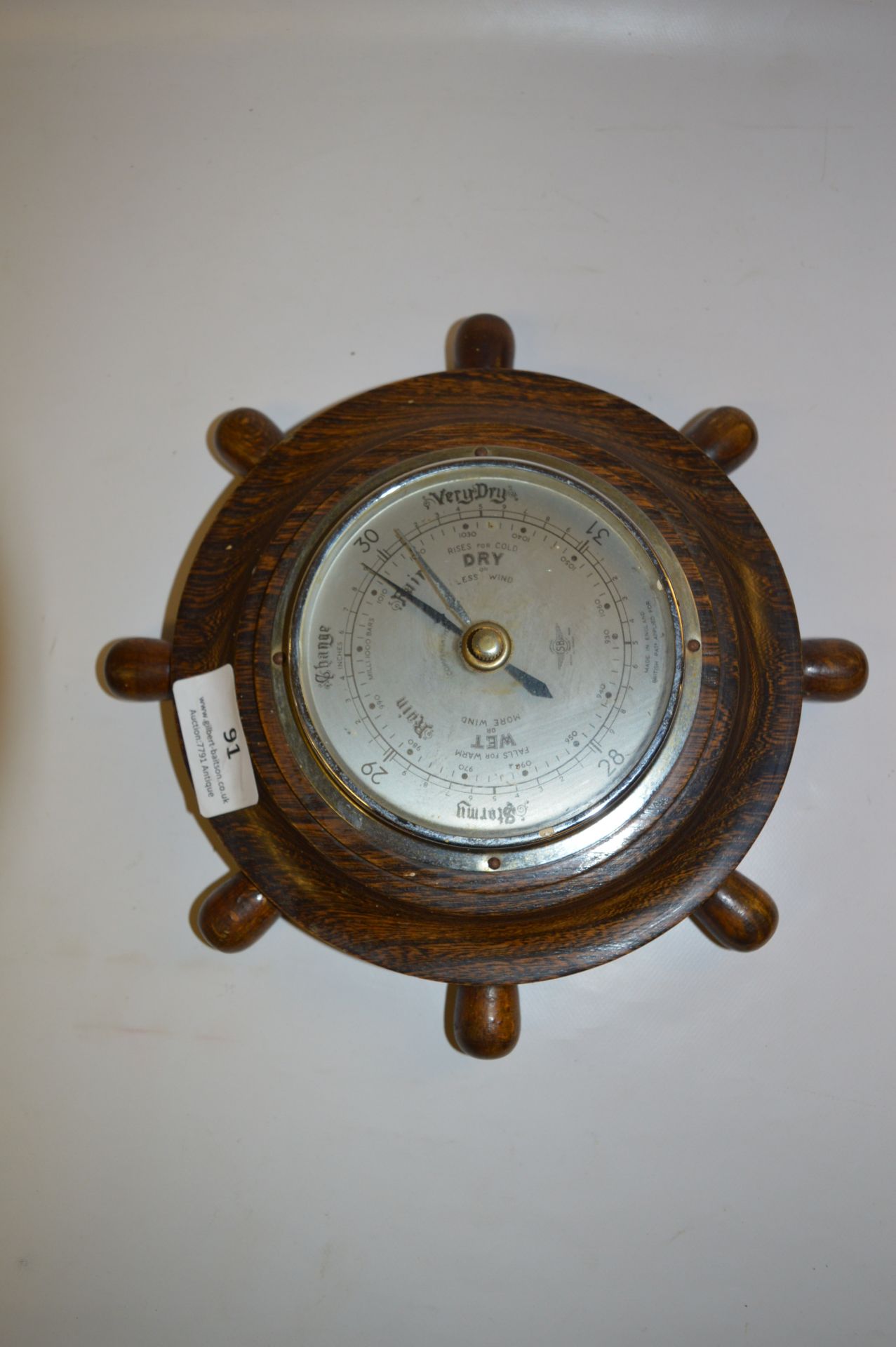 Small Ships Wheel Barometer