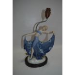 Art Deco Pottery "Dancing Lady" Table Lamp