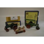 Two Lesney Diecast Steamrollers and a Car