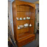 Oak and Glazed Shop Display Shelf Unit