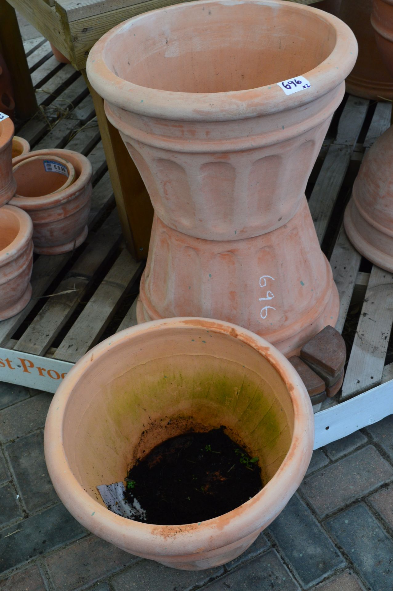 *Three Terracotta Pots