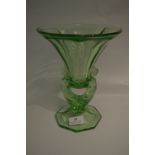 Art Deco Green Glass Vase