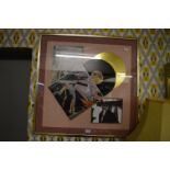 Framed Rod Stewart "Atlantic Crossing" Gold Disk with Photos
