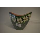 Maling Green and White Floral Vase