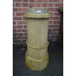 Circular Ribbed Limestone Chimney Pot