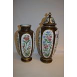 Pair of Floral Decorated Vases