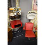 1960's Hairdressers Salon Chair and Mirror Stand