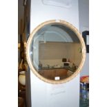 Gilt Framed Bevelled Edge Circular Wall Mirror