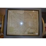 Framed Map "County of York and Yorkshire Ridings"