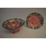 Maling Pottery Garland Bowl and Clematis Dish