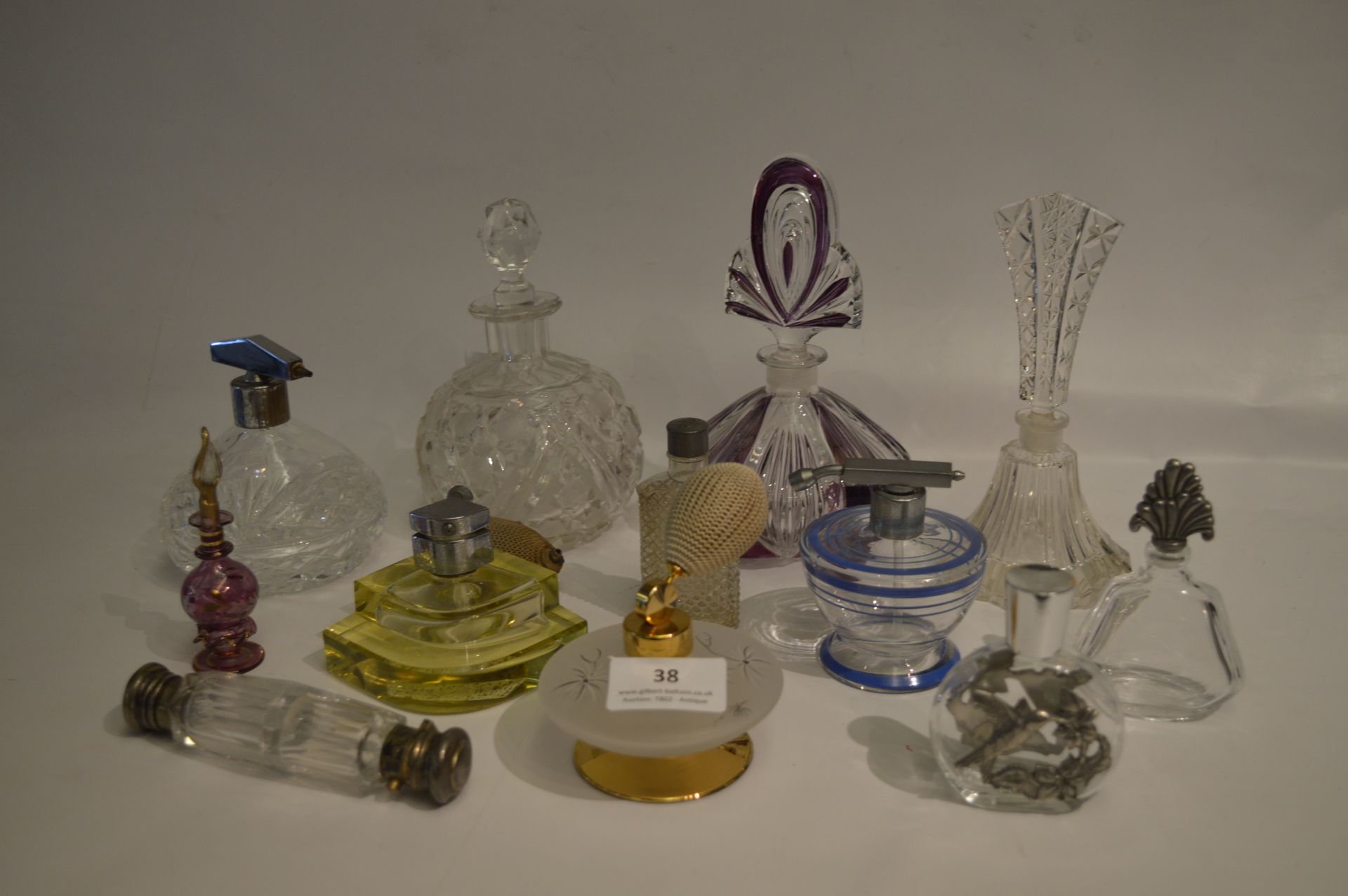 Collection of Twelve Glassware Scent Bottles