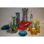 Coloured Glassware, Vases, Dishes, Cranberry Glass Jug