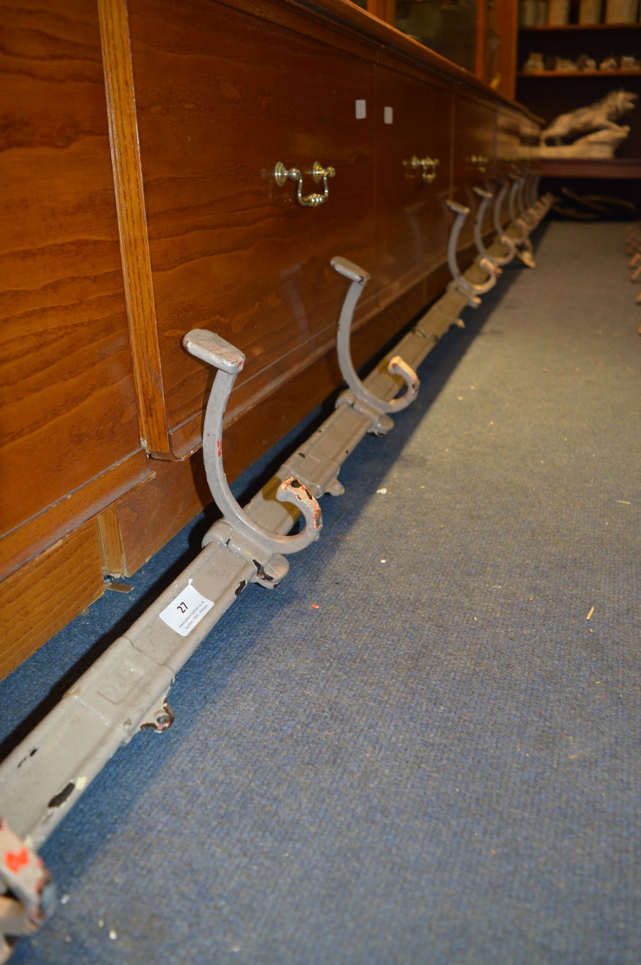 Cast Iron Eleven Hook School Coat Rack