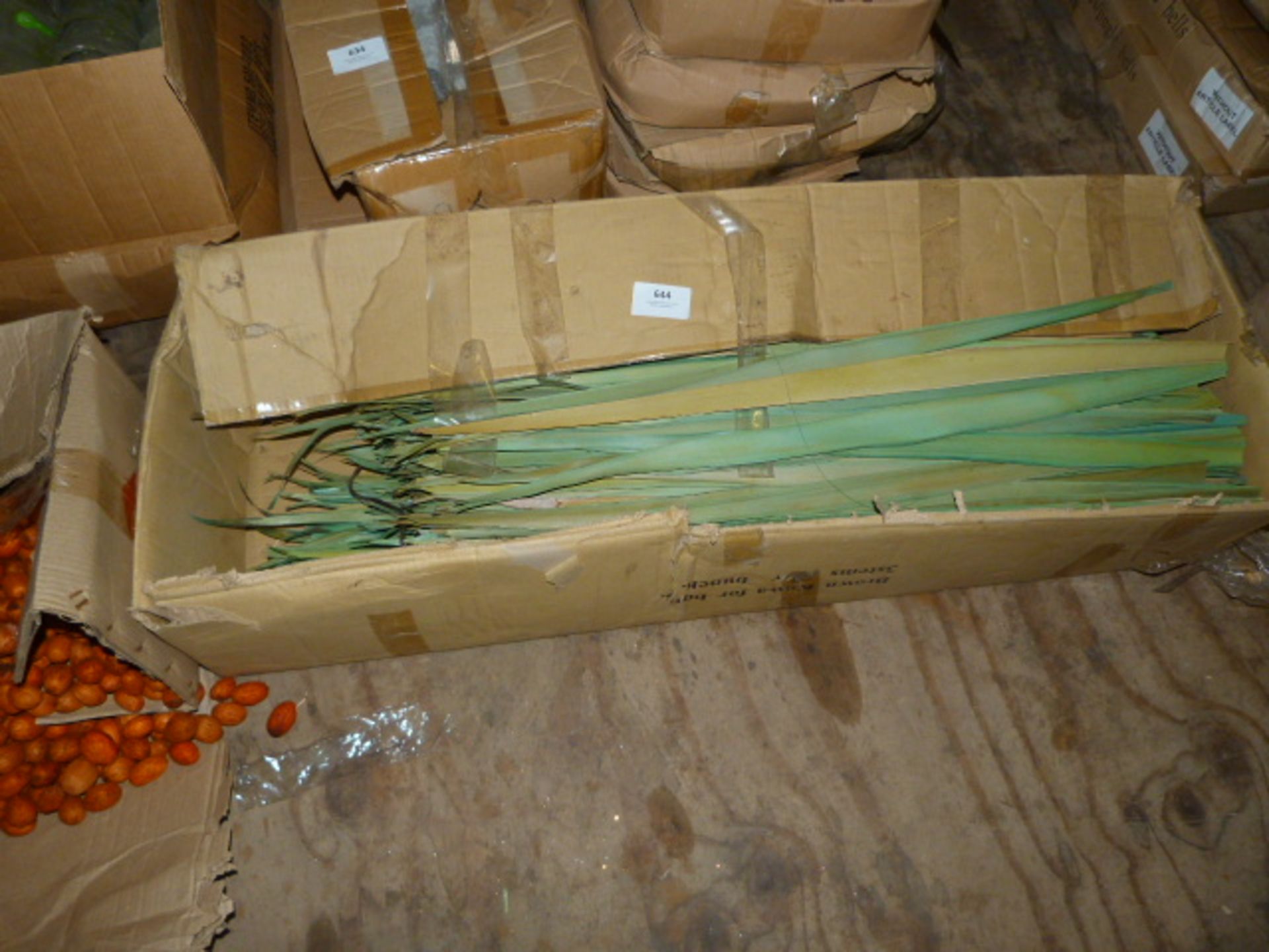 *Box Containing Sun Palm Leaves (Green)