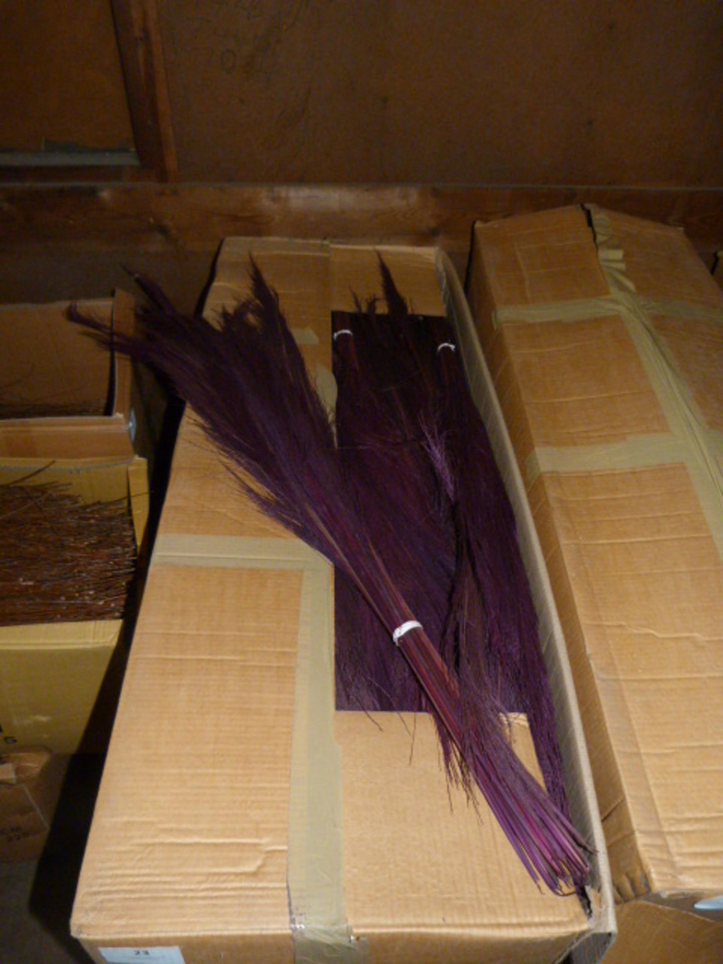 *Box Containing 80 Bunches of Purple Broom Grass