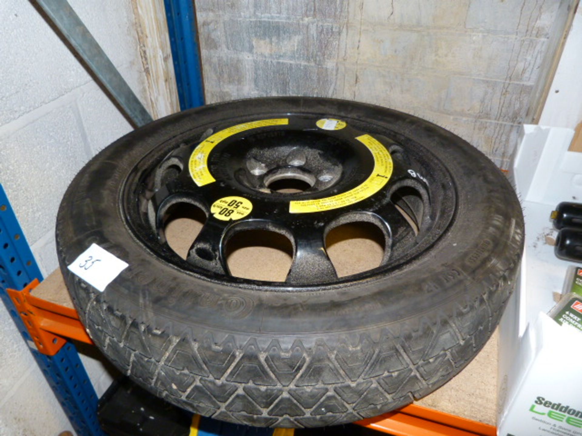 Five Stud Space Saving Spare Wheel with Continental Tyre 155x70x17