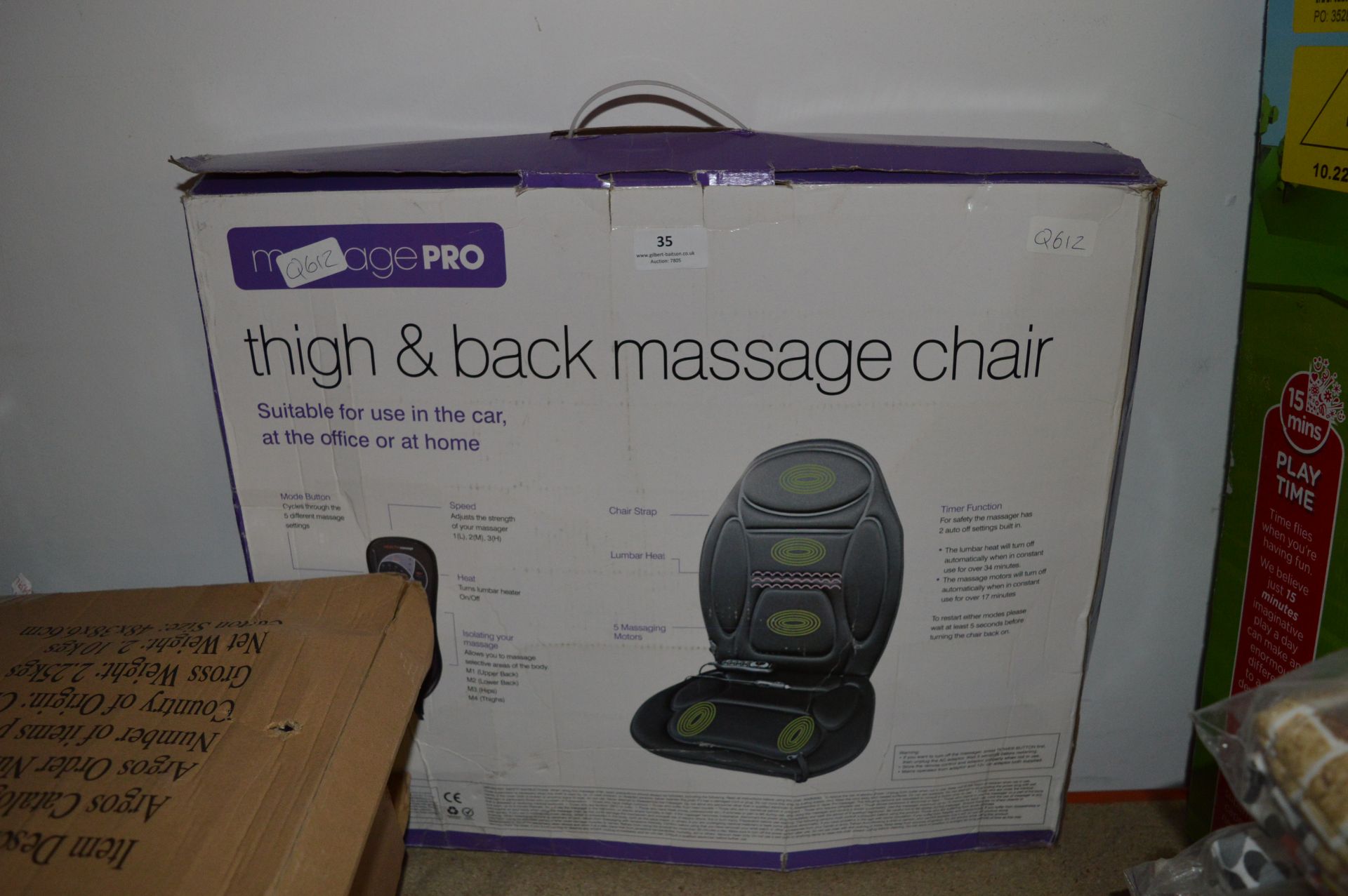 Thigh and Back Massage Chair