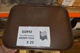 *Twenty Five Polycarbonate 46x36cm Brown Trays