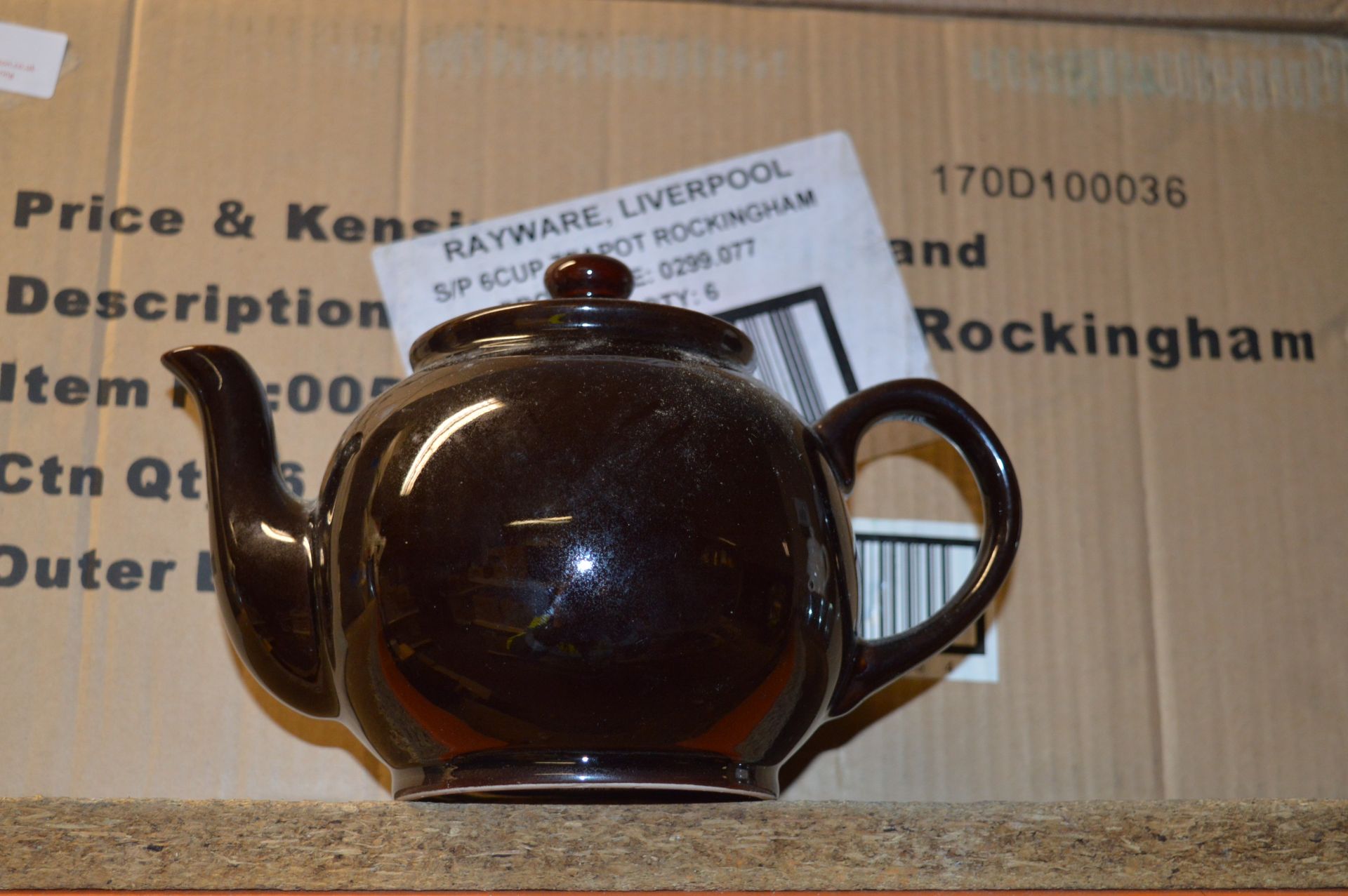 *Box Containing Six Price & Kensington Brown China Teapots