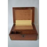 Brass Bound Mahogany Writing Box