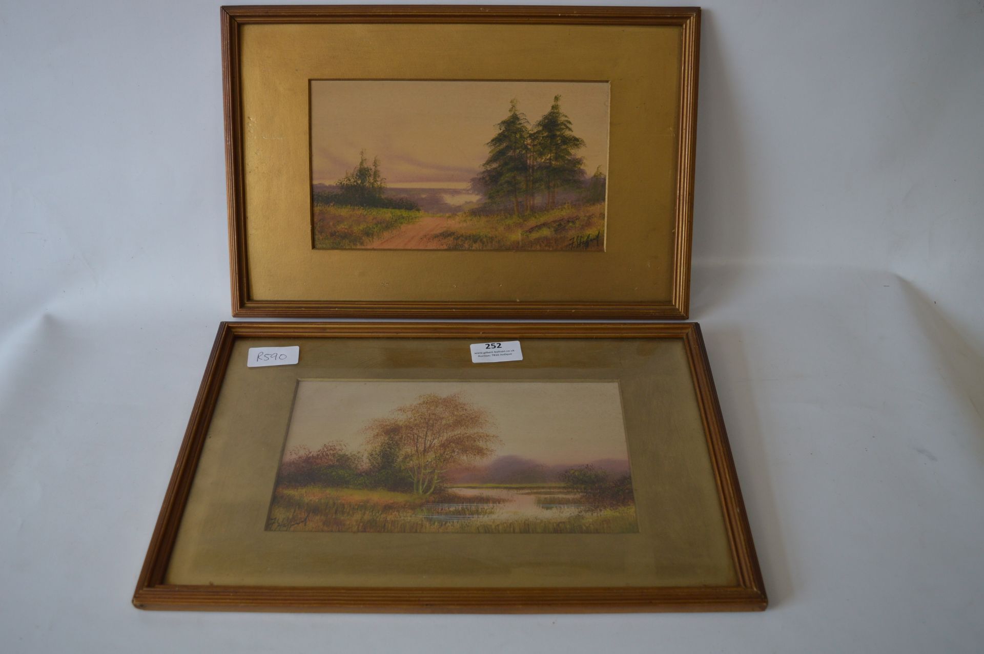 Pair of Framed Watercolours "Country Scenes" by F.Stafford
