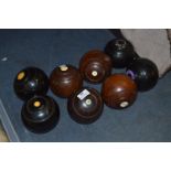 Four Sets of Two Bowling Woods