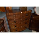 Mahogany Bow Front Chest of Drawers on Bracket Feet