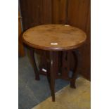 Circular Topped Folding Leg Occasional Table