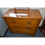 Walnut Three Height Chest of Drawers