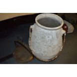 Cast Iron Pan Hanging Stand and a Galvanised Pot