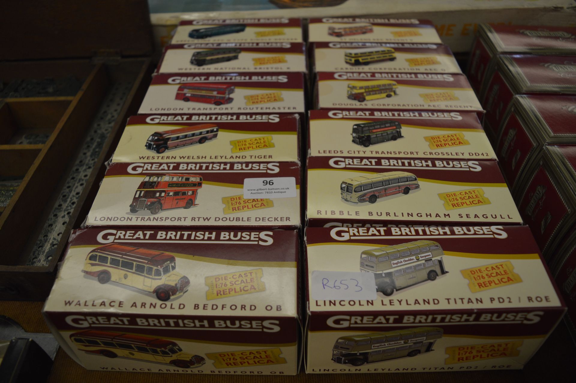 Twelve Boxed Diecast Great British Buses