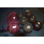 Three Sets of Three Bowling Woods