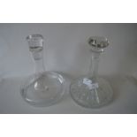 Two Cut Glass Ships Decanters