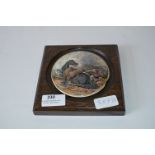 Framed Victorian Pot Lid "War"