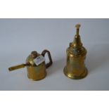 French Brass Oil Lamp and Another Brass Oil Lamp