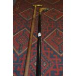 Hoof and Brass Handled Walking Cane