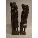 Carved African Wood Figures