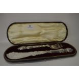 Cased Silver Serving Set, H&T Birmingham 1981