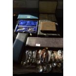 Collect of Cased Silver Plated Cutlery and Loose Silver Plated Cutlery