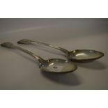Pair of Silver King's Pattern Serving Spoons "WB London 1827" Approx 415g