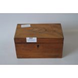 Mahogany Caddy Box with Inlaid Top