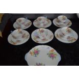 Shelley Floral Patterned Nineteen Piece Tea Set