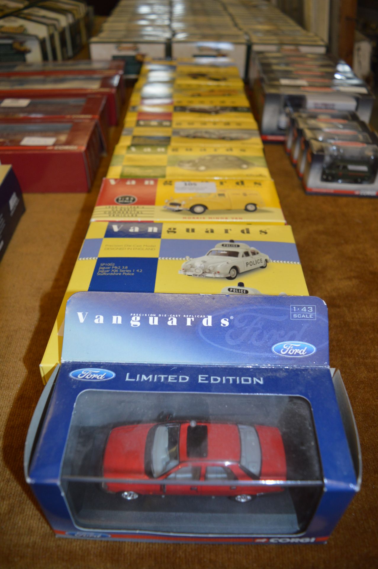 Nine Boxed Vanguards Diecast Vehicles