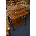 Oak Foldover Topped Tea Trolley and a Toilet Mirror Base