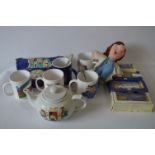 Collection Tetley Teabag Related Pottery and Diecast Vehicles