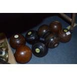 Four Sets of Two Bowling Woods