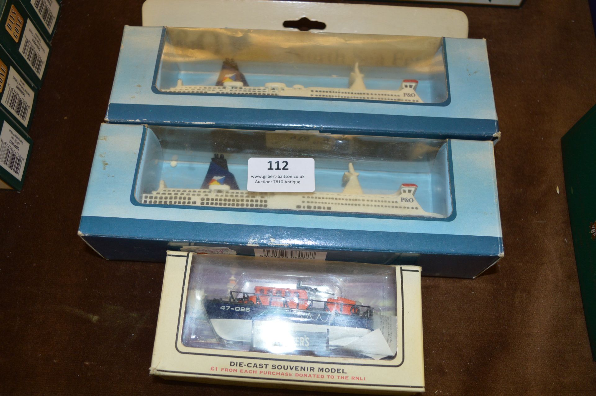 Diecast P&O Ferries Models and a Lifeboat