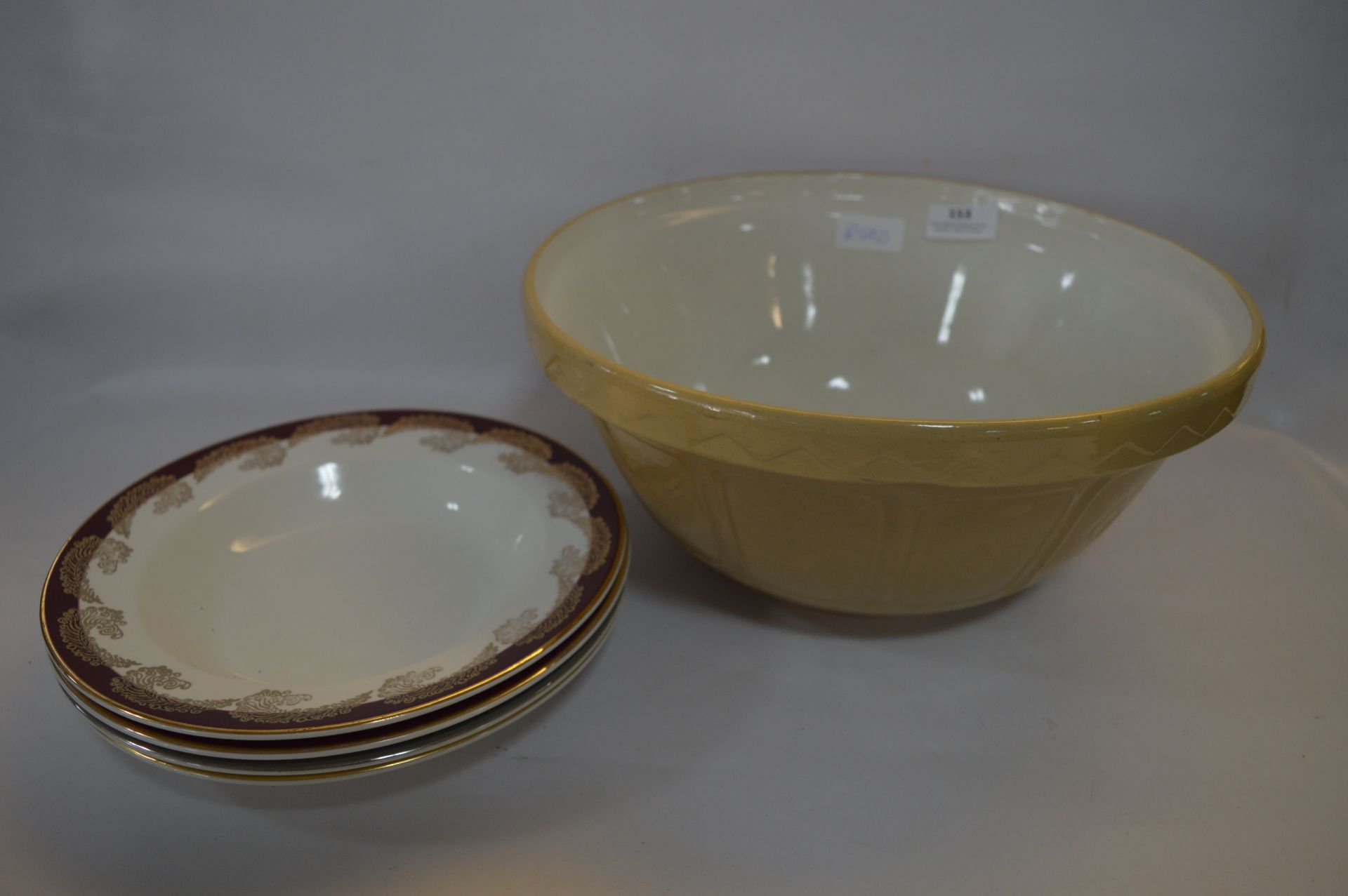 Brown Pottery Mixing Bowl